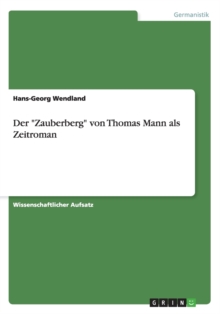 Image for Der Zauberberg von Thomas Mann als Zeitroman
