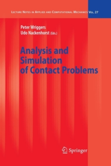 Image for Analysis and Simulation of Contact Problems