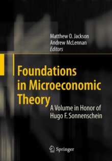 Image for Foundations in Microeconomic Theory : A Volume in Honor of Hugo F. Sonnenschein