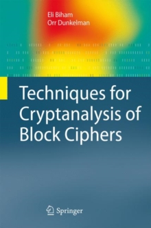 Image for Techniques for Cryptanalysis of Block Ciphers