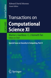 Image for Transactions on Computational Science XI : Special Issue on Security in Computing, Part II