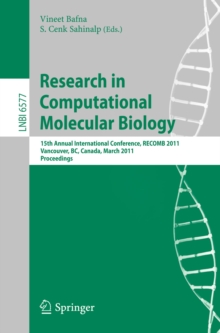 Image for Research in Computational Molecular Biology: international conference, RECOMB 2011, Vancouver, B.C., Canada March 28-31, 2011 : proceedings