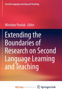 Image for Extending the Boundaries of Research on Second Language Learning and Teaching