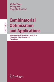 Image for Combinatorial optimization and applications