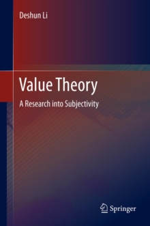 Image for Value Theory: A Research into Subjectivity