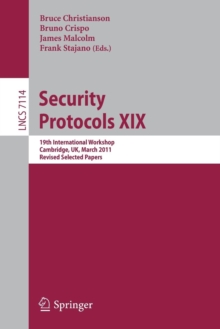 Image for Security protocols XIX