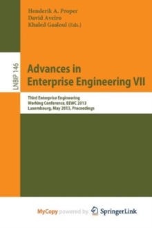 Image for Advances in Enterprise Engineering VII