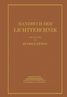 Image for Handbuch der Lichttechnik: Erster Teil