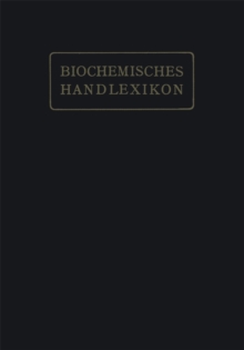 Image for Biochemisches Handlexikon: I. Band, 2. Halfte