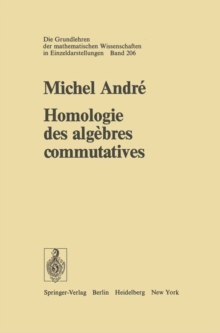 Image for Homologie Des Algebres Commutatives