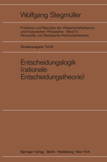 Image for Entscheidungslogik: (rationale Entscheidungstheorie)