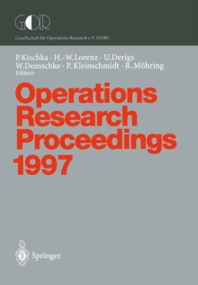 Image for Operations Research Proceedings 1997: Selected Papers of the Symposium On Operations Research (Sor'97) Jena, September 3-5, 1997