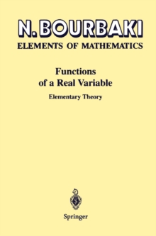 Image for Functions of a real variable: elementary theory