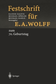 Image for Festschrift fur E.A. Wolff