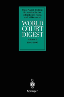 Image for World Court Digest : Volume 2 1991 – 1995