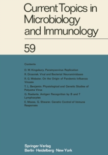 Image for Current Topics in Microbiology and Immunology : Ergebnisse der Mikrobiologie und Immunitatsforschung Volume 59