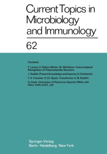 Image for Current Topics in Microbiology and Immunology / Ergebnisse der Mikrobiologie und Immunitatsforschung : Volume 62