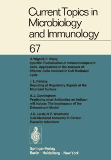 Image for Current Topics in Microbiology and Immunology / Ergebnisse der Microbiologie und Immunitatsforschung