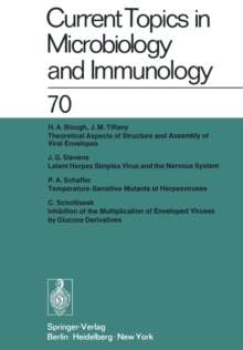 Image for Current Topics in Microbiology and Immunology / Ergebnisse der Mikrobiologie und Immunitatsforschung : Volume 70