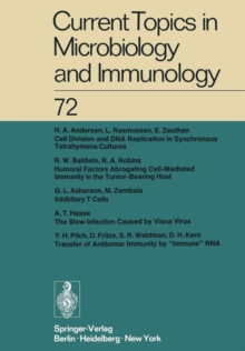 Image for Current Topics in Microbiology and Immunology / Ergebnisse der Mikrobiologie und Immunitatsforschung : Volume 72