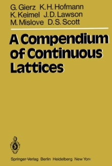 Image for A Compendium of Continuous Lattices