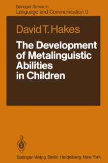 Image for Development of Metalinguistic Abilities in Children