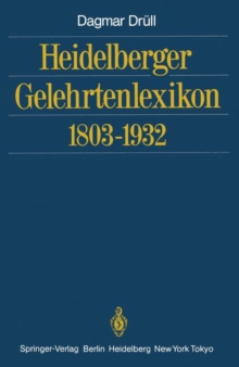 Image for Heidelberger Gelehrtenlexikon 1803-1932