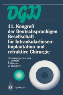 Image for 11. Kongre der Deutschsprachigen Gesellschaft fur Intraokularlinsen-Implantation und refraktive Chirurgie: 13. bis 15. Marz 1997, Frankfurt am Main