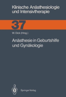 Image for Anasthesie in Geburtshilfe Und Gynakologie