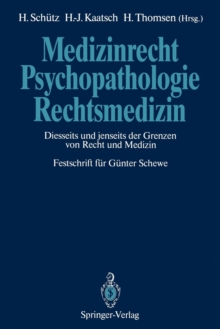 Image for Medizinrecht - Psychopathologie - Rechtsmedizin