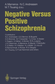 Image for Negative Versus Positive Schizophrenia