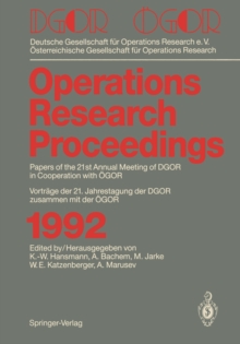 Image for Dgor / Ogor: Papers of the 21th Annual Meeting of Dgor in Cooperation With Ogor Vortrage Der 21. Jahrestagung Der Dgor Zusammen Mit Ogor