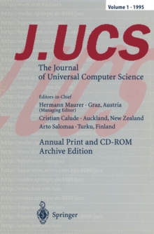 Image for J.UCS The Journal of Universal Computer Science: Annual Print and CD-ROM Archive Edition Volume 1 * 1995