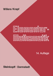 Image for Elementar-mathematik: Ein Vorkurs Zur Hoheren Mathematik