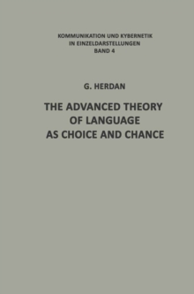 Image for Advanced Theory of Language as Choice and Chance