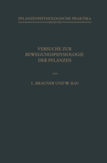 Image for Versuche Zur Bewegungsphysiologie Der Pflanzen