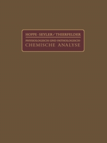 Image for Handbuch der Physiologisch- und Pathologisch-Chemischen Analyse fur Arzte und Studierende
