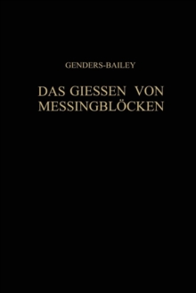 Image for Das Giessen von Messingbloecken