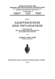 Image for Adaptiogenese und Phylogenese