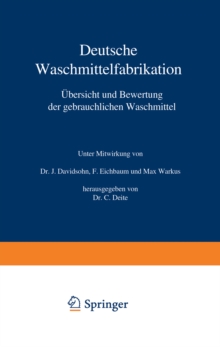 Image for Deutsche Waschmittelfabrikation: Ubersicht Und Bewertung Der Gebrauchlichen Waschmittel