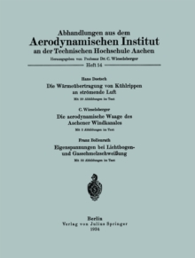 Image for Abhandlungen Aus Dem Aerodynamischen Institut an Der Technischen Hochschule Aachen