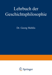 Image for Lehrbuch Der Geschichtsphilosophie