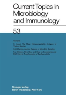 Image for Current Topics in Microbiology and Immunology : Ergebnisse der Mikrobiologie und Immunitatsforschungs