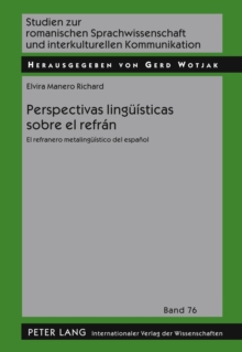 Image for Perspectivas lingueisticas sobre el refran: El refranero metalingueistico del espanol