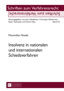 Image for Insolvenz in nationalen und internationalen Schiedsverfahren