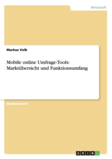 Image for Mobile online Umfrage-Tools : Marktubersicht und Funktionsumfang