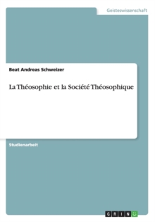 Image for La Theosophie et la Societe Theosophique