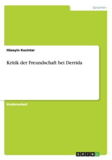 Image for Kritik der Freundschaft bei Derrida