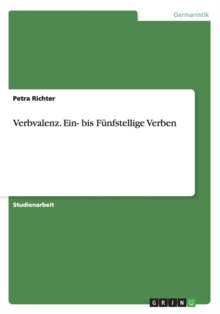 Image for Verbvalenz. Ein- bis Funfstellige Verben