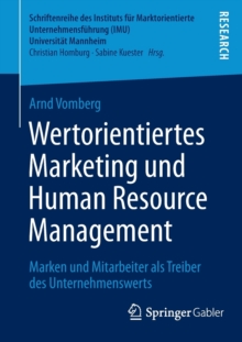 Image for Wertorientiertes Marketing und Human Resource Management